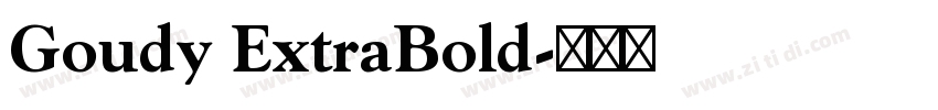 Goudy ExtraBold字体转换